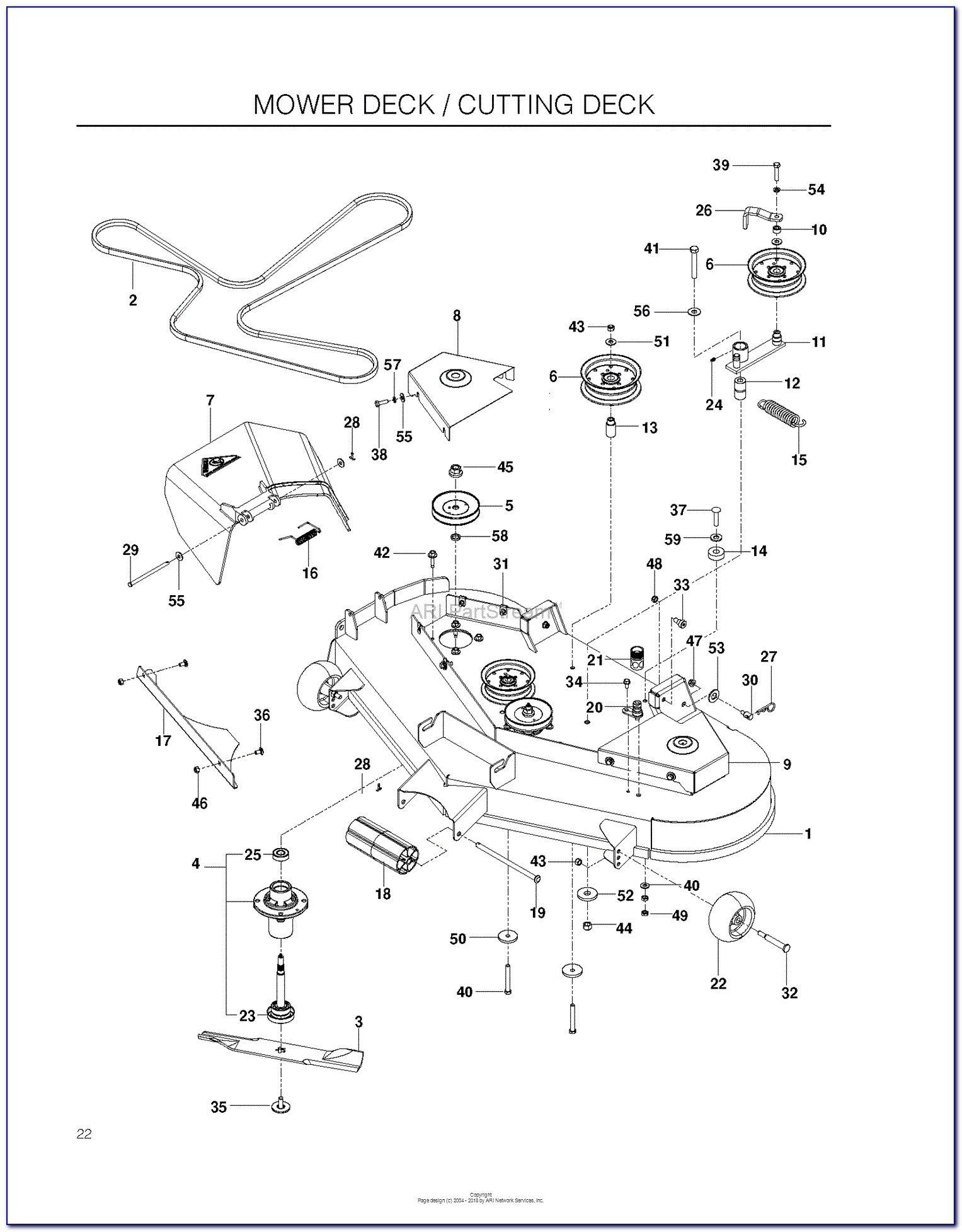 Husqvarna 48 Mower Deck Belt Diagram