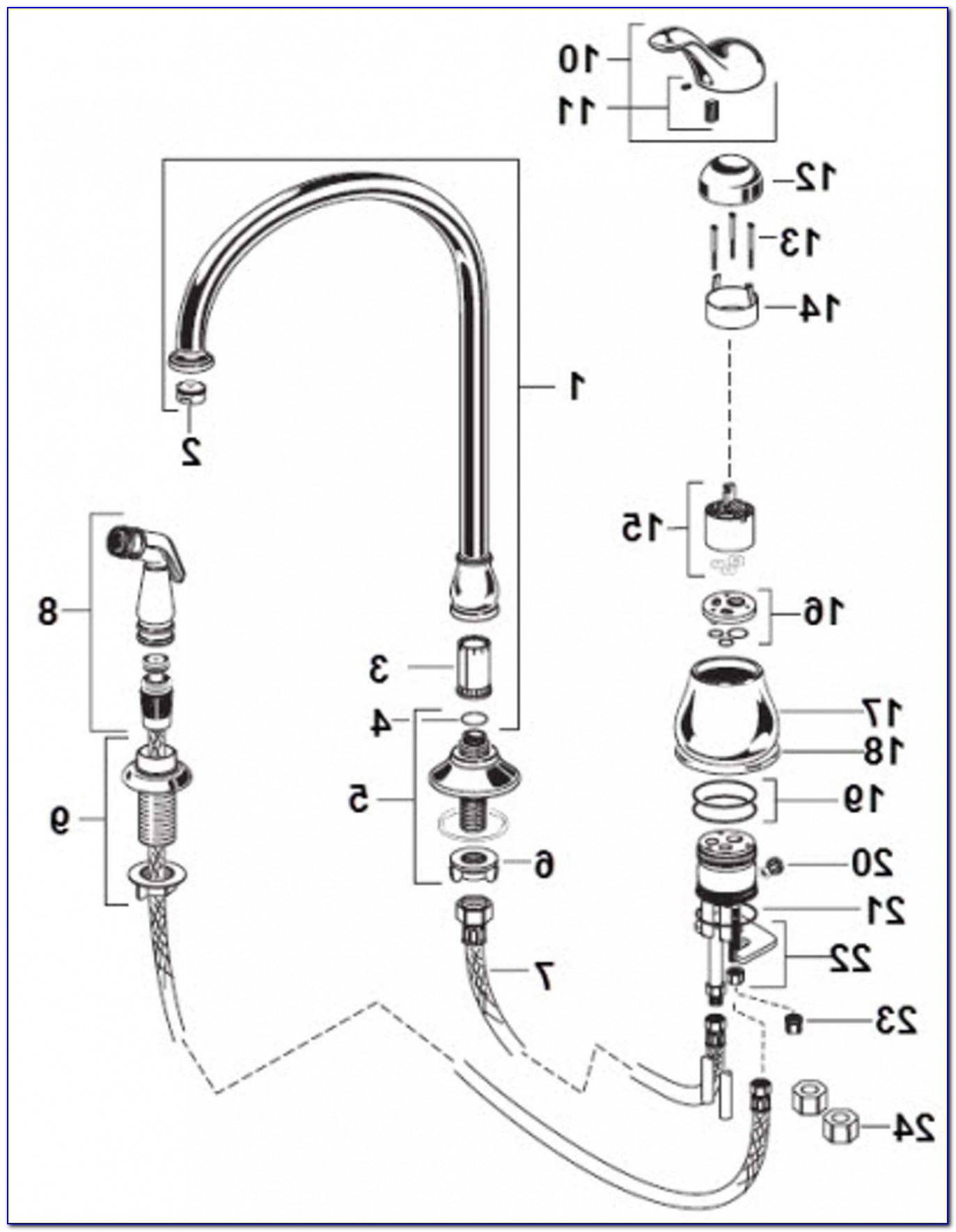 Kitchen Faucet Installation Diagram