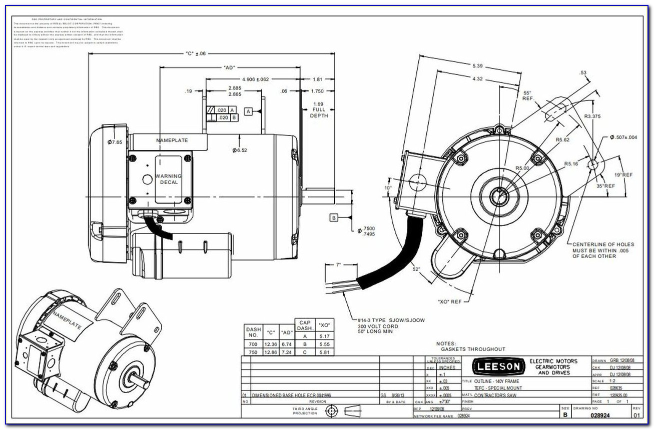 Leeson Motor Capacitor Wiring Diagram
