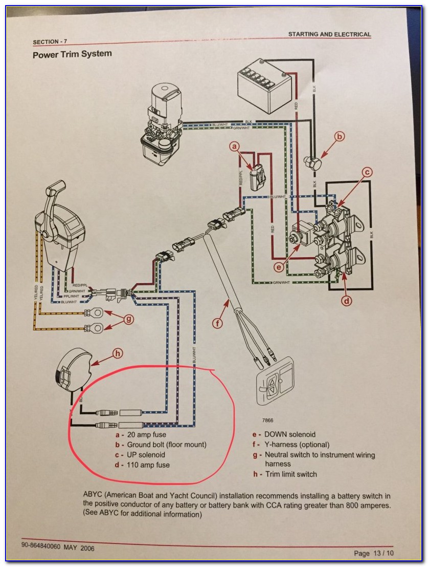 Mercruiser Trim Limit Switch Wiring Diagram