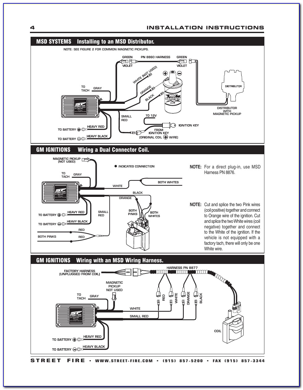 Msd Streetfire Ignition Box Wiring Diagram