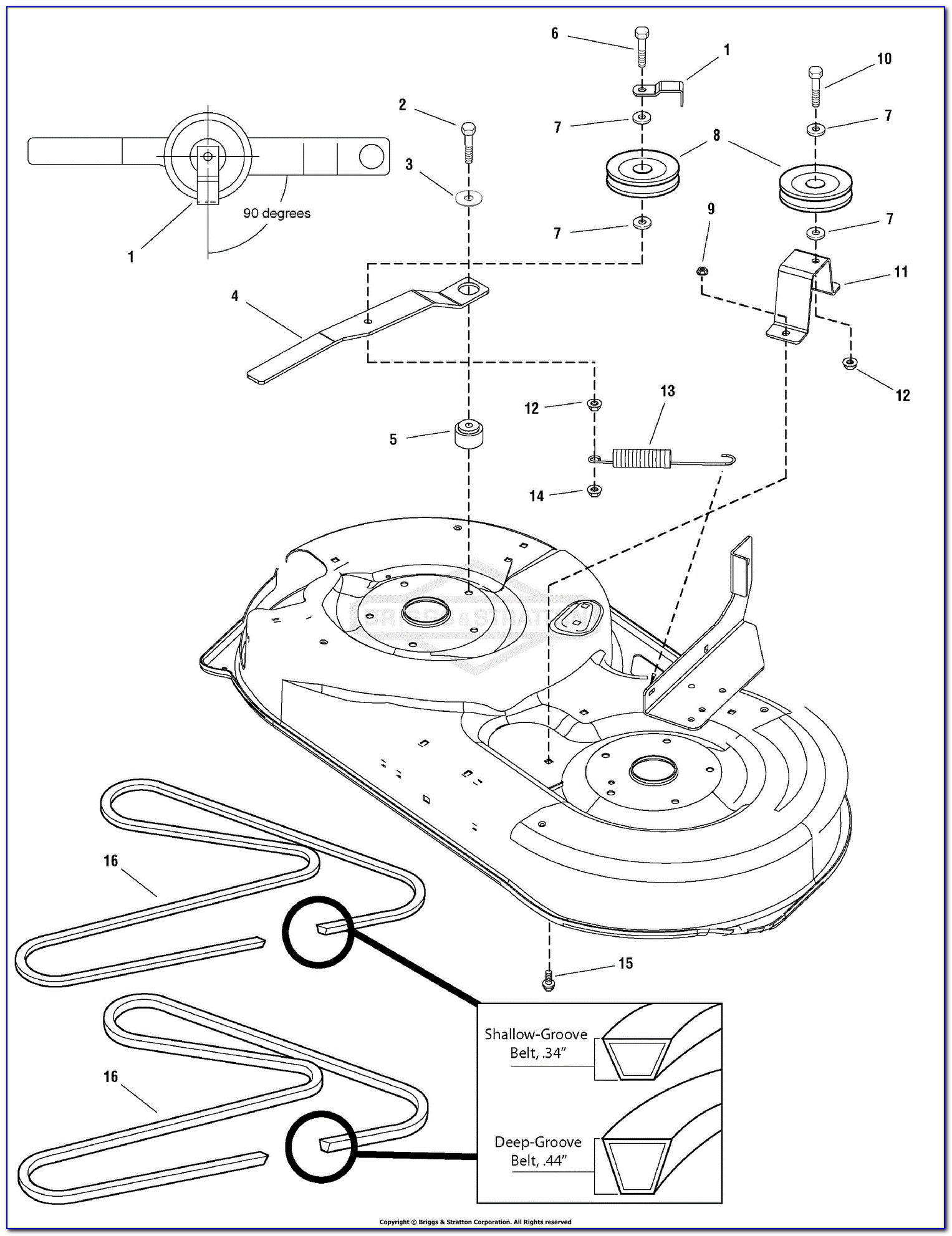 Simplicity 5212.5 Mower Deck Belt Diagram