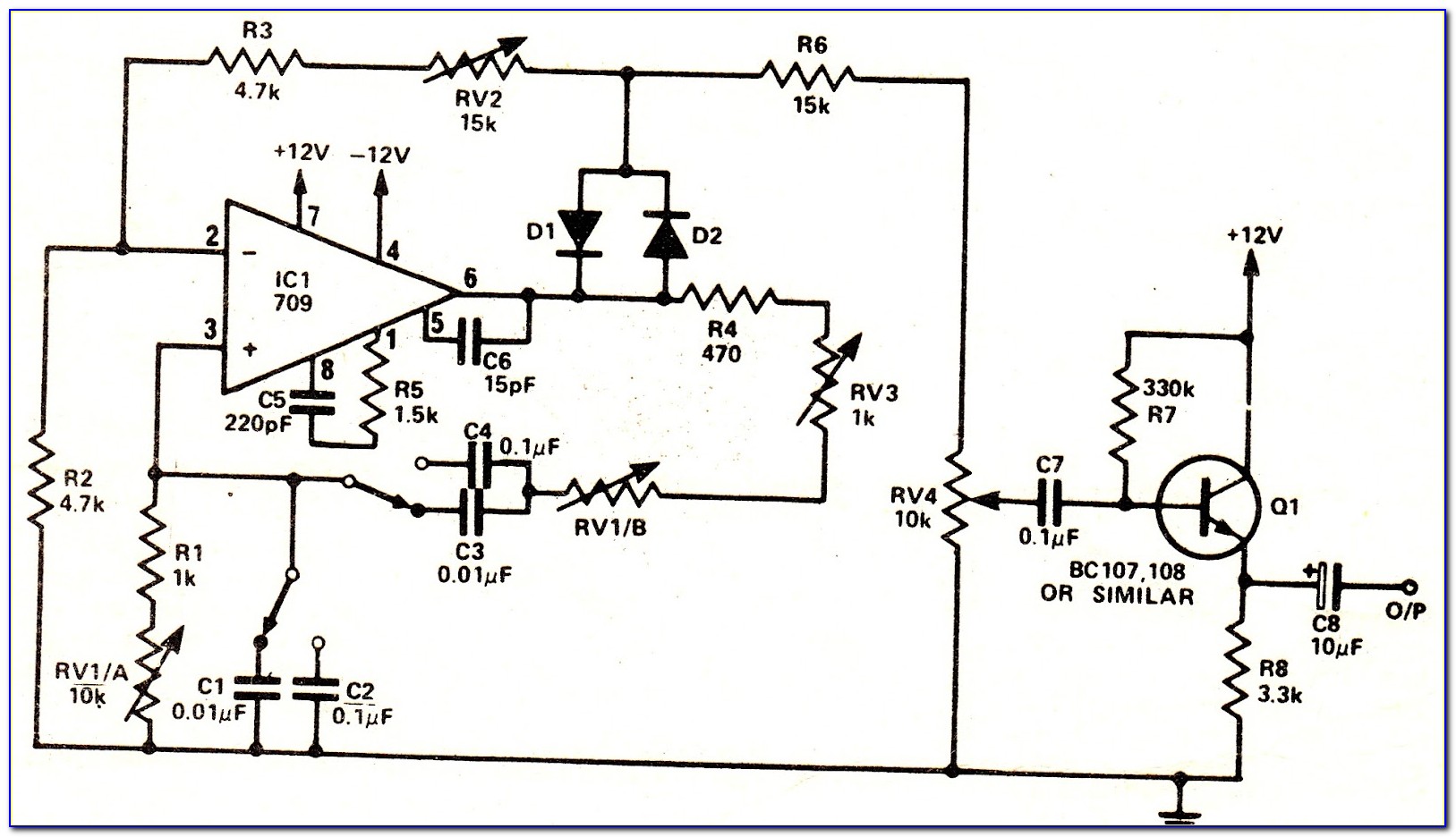Sine Wave Generator Circuit Diagram