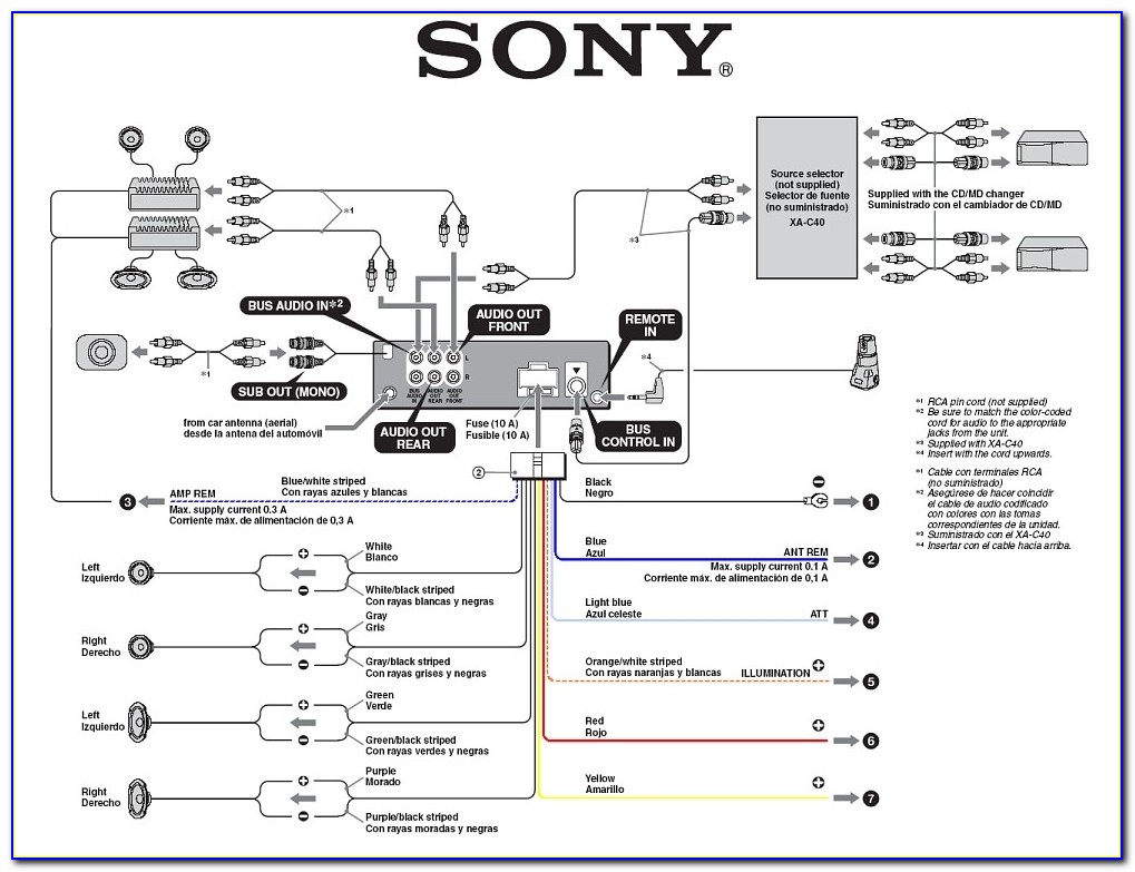 Sony Xplod Car Stereo Wiring Diagram