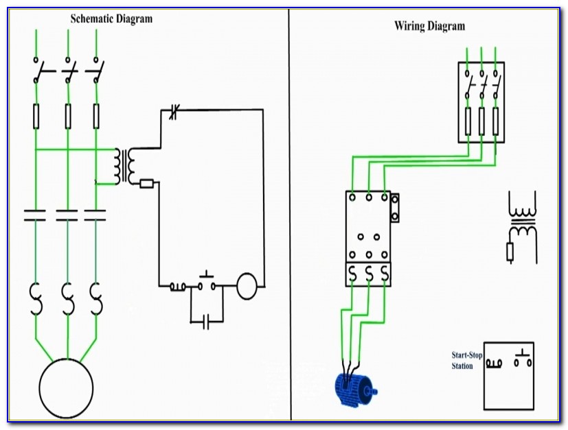Start Stop Push Button Wiring Diagram Single Phase