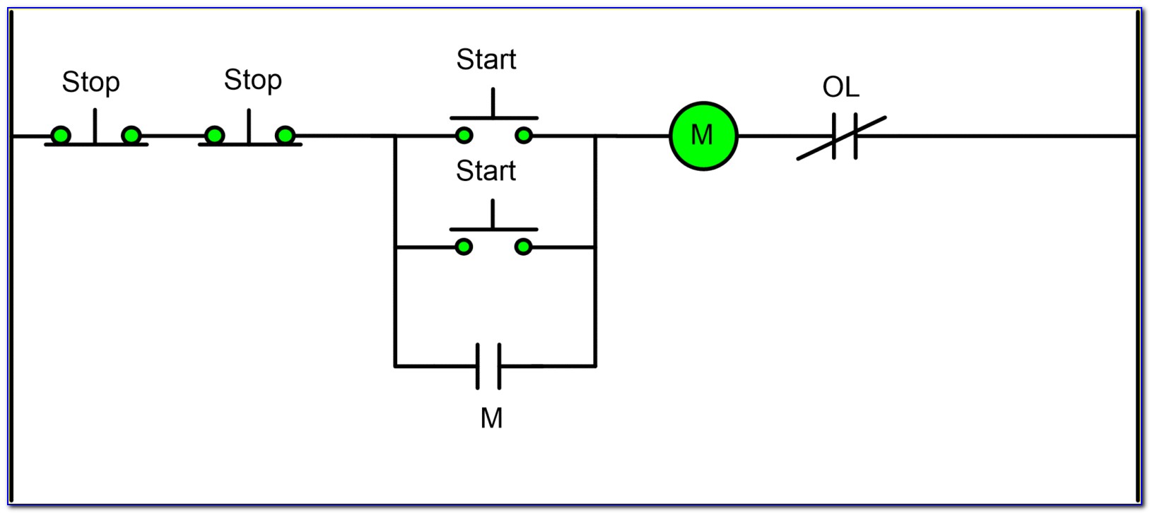 Start Stop Wiring Diagram One Switch