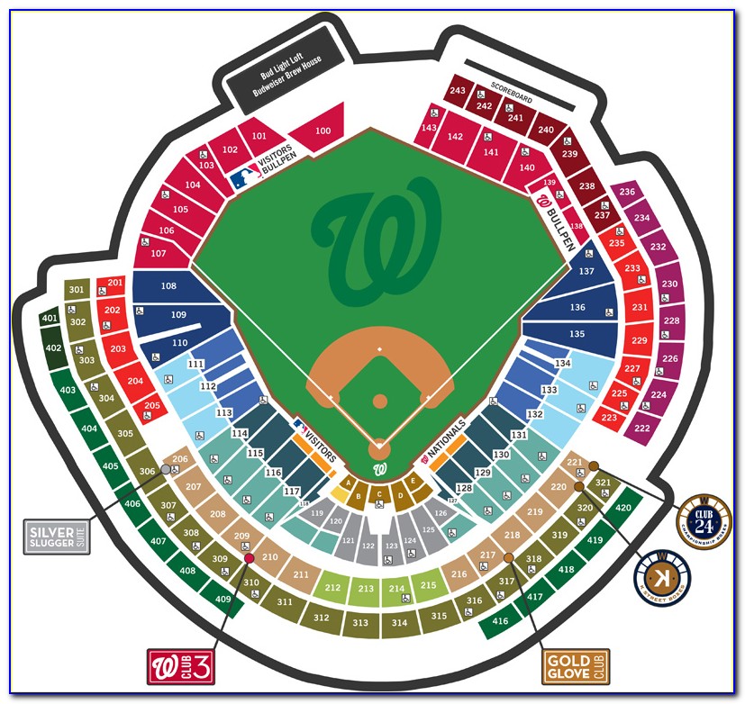 Washington Nationals Seating Diagram