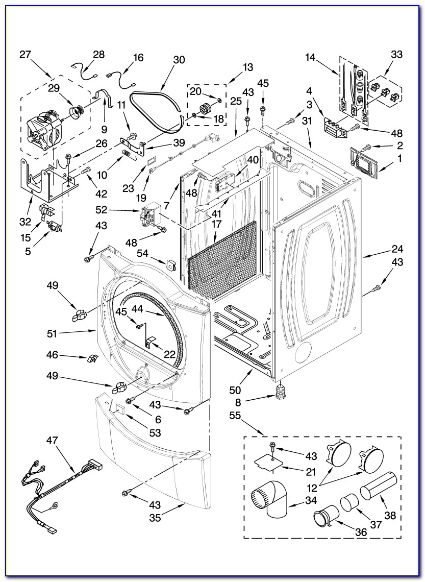 Whirlpool Dryer Diagram Of Parts