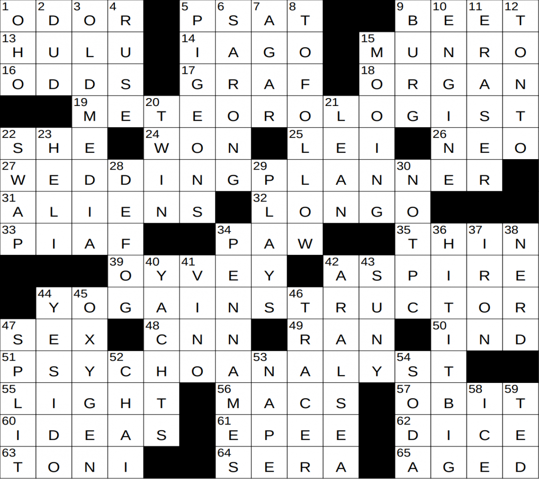- NY Times Crossword  Apr , Tuesday - NYXCrossword