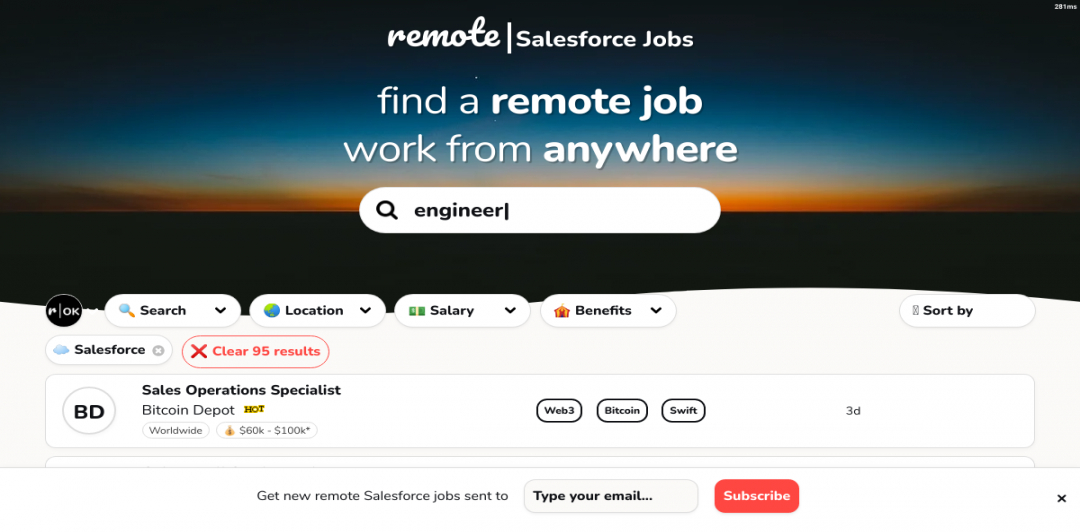 Remote Salesforce Jobs with great benefits and pay