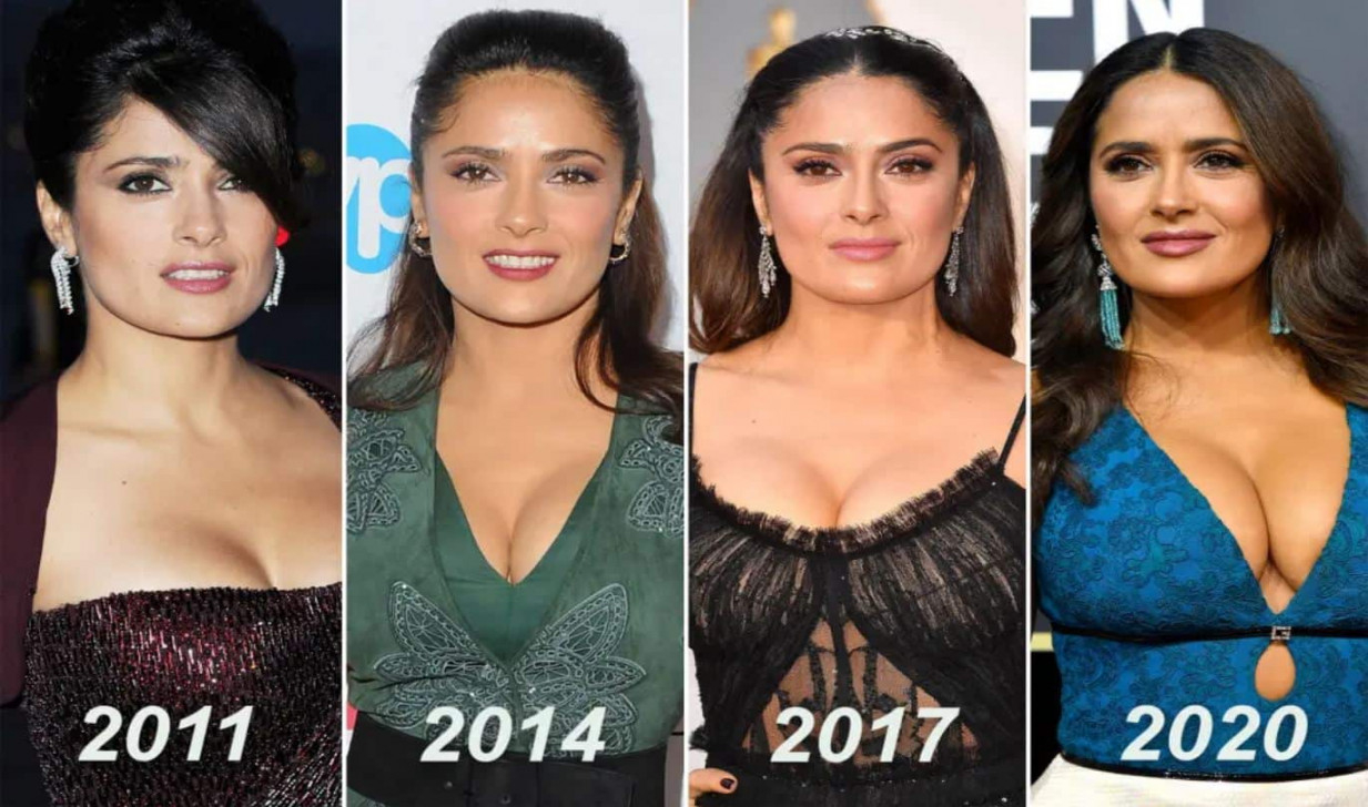 Salma Hayek Before and After Plastic Surgery Journey - Vanity