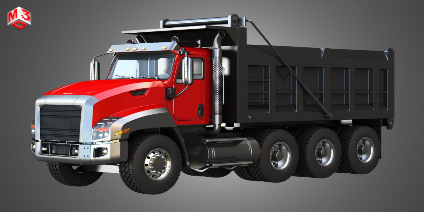 tri-axle dump truck D-Modell