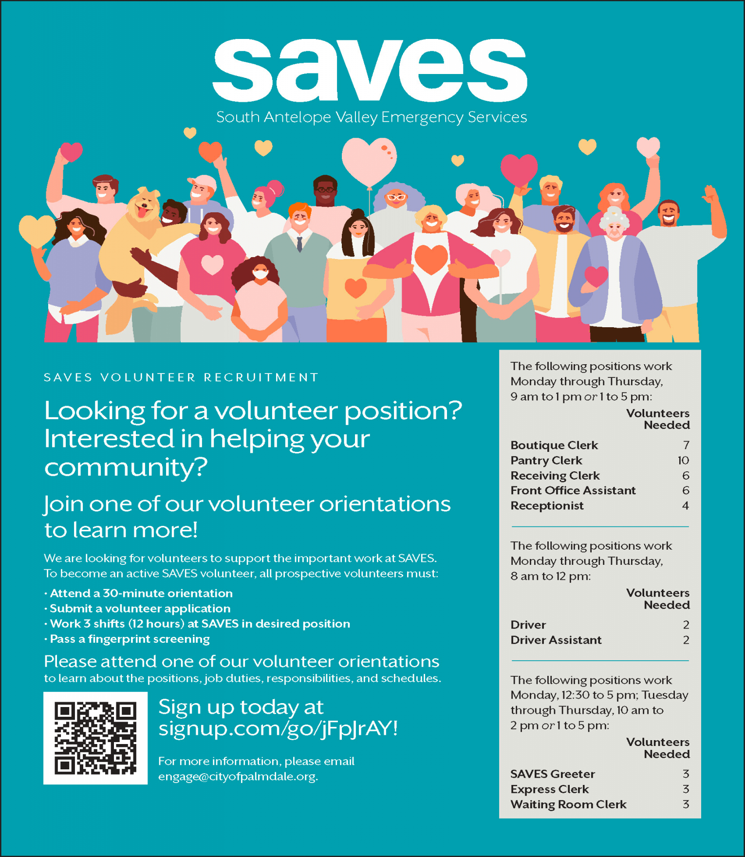 Volunteer Opportunities  Palmdale, CA